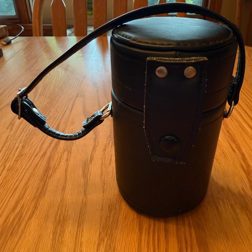 Vivitar Camera Lens with Black Leather Case